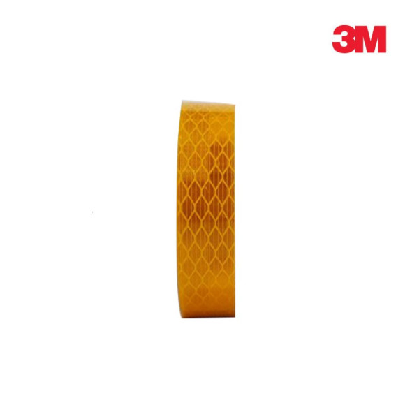 3M 프리즘형 고휘도 반사테이프 20mm x 2.5M 황색 안전표시 신호
