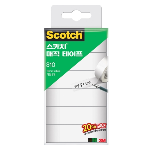 3M 스카치 매직테이프 리필 810R 618 32 세이빙팩