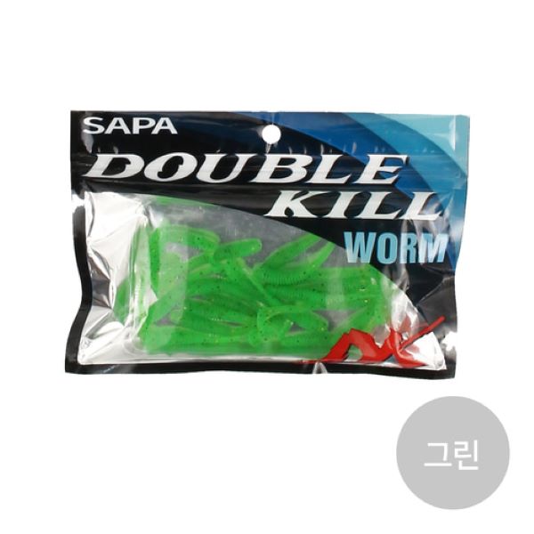 송어낚시 볼락낚시 미니쉐이드 웜 50mm 그린