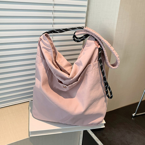 여자 데일리 출근 나일론 가방 여름 숄더백 핑크
