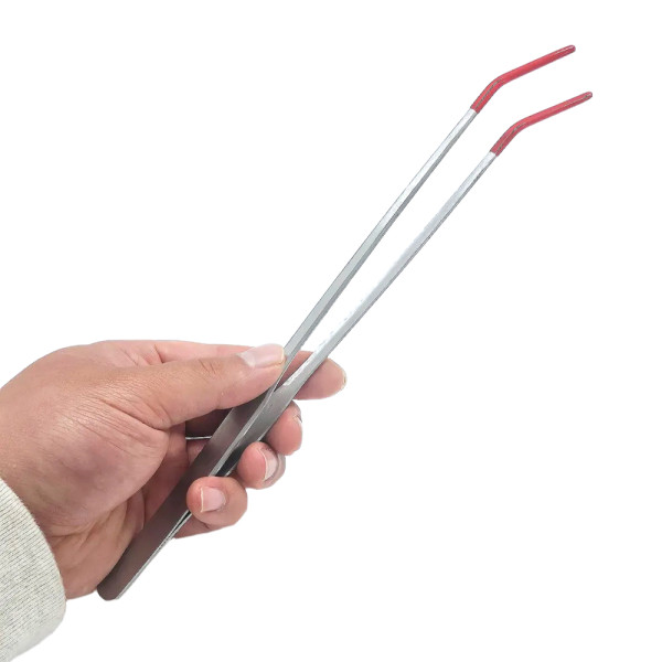 파충류 도마뱀 먹이 핀셋 밀웜 피딩용 곡선 집게 27cm