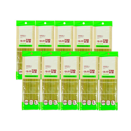 대나무 김발 겉대 10개 김밥말이 대나무 나무김발 김말이