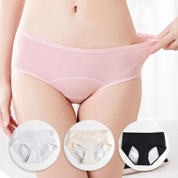 잔솔 여성 생리 팬티 면 순면 방수 위생 요실금 입는