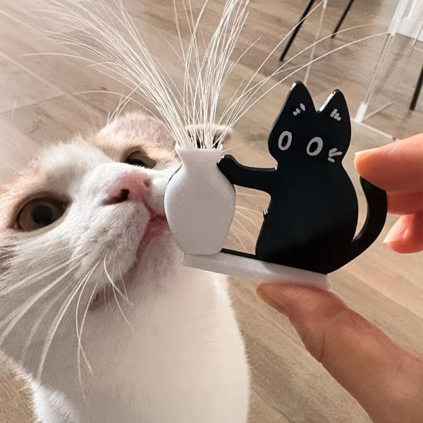 고양이 수염 보관 수집 화분 행운의 수염 소장 꽂이 통 수납함 보관함 거치대 자석형