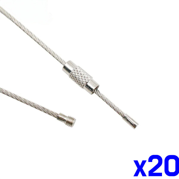 나사형 잠금 와이어키링 200mm x20개