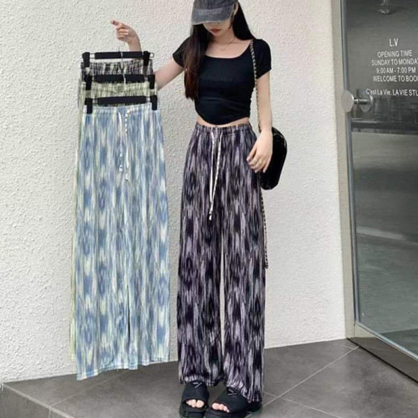 홈웨어 고무줄 여름 통바지 일자 쿨 여성 바지