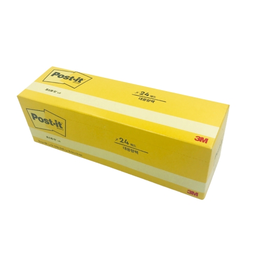 3M 대용량 포스트잇 654 24CY 24패드 점착식 메모지 76 76mm