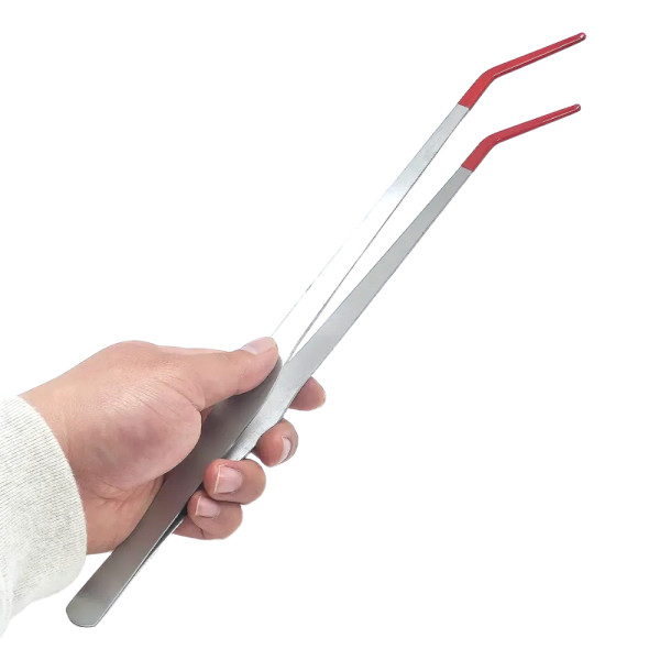 파충류 도마뱀 먹이 핀셋 밀웜 피딩용 곡선 집게 38cm