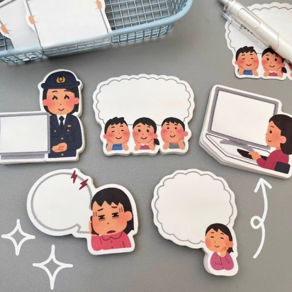 일본감성 일상 감정표현 점착식 메모지 떽메 떡메모지 메시지 메세지 다꾸 포스트지 포스트잇