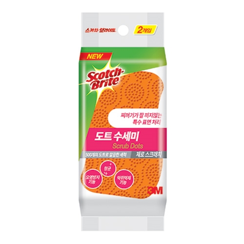 3M)도트수세미제로스크래치(2개입)