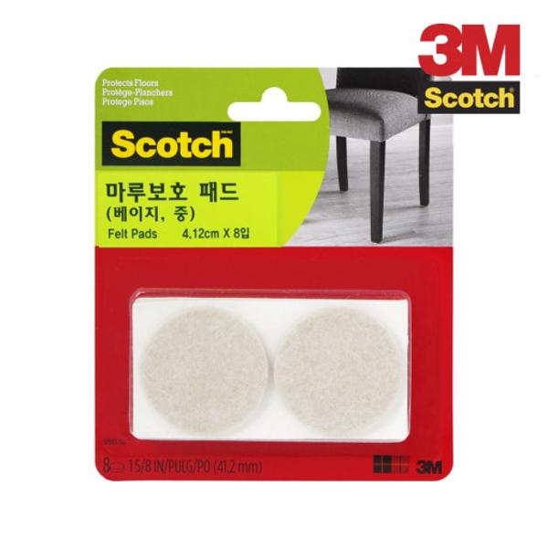 3M 마루보호패드 원형(4.12cm (8입))