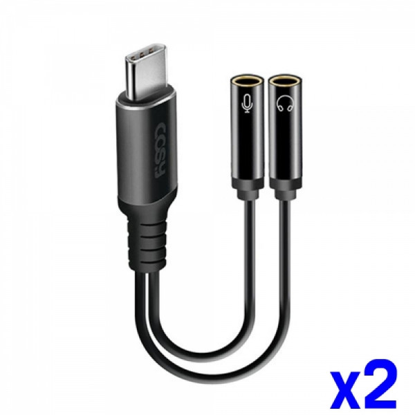 3.5mm 오디오케이블 C타입 x2개 스피커케이블