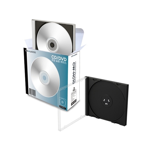 컴우드 CD케이스 경질 반투명 슬림 CW HC10