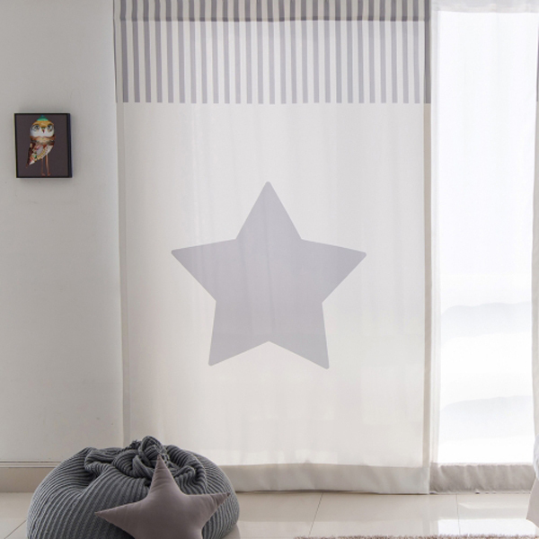 북유럽 암막커튼 블링블링 나비주름 75x230cm 1장