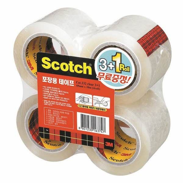3M 스카치 포장용 테이프 132R3+1 투명 48mm x 20M