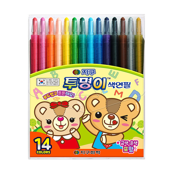 지구 투명이 14색 색연필
