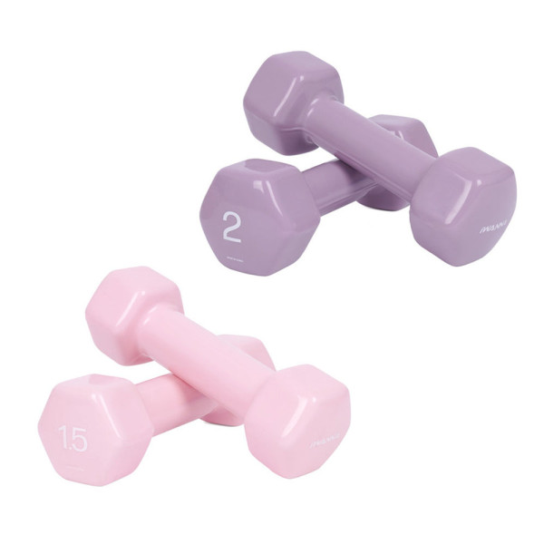 아이워너 PVC 뷰티 육각 덤벨 1.5kg 2kg