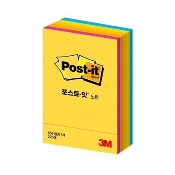 3M 포스트잇큐브노트형광CU-32(45장 5색상 51x76mm)