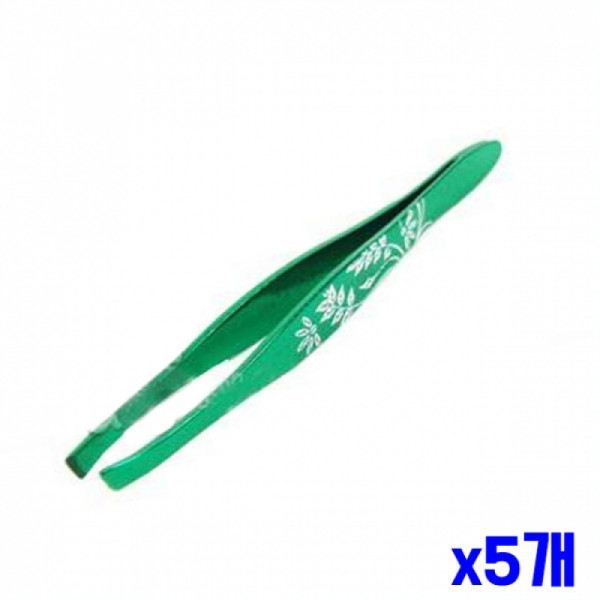 플라워 패턴 미끄럼방지 족집게 x5개