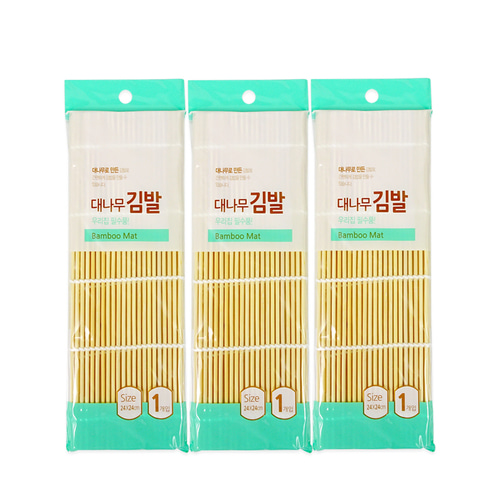 대나무 김발속대 3개 김밥 대나무김밥말이 김말이 김밥말이
