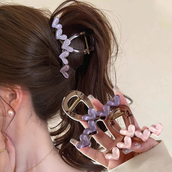 블링 블링 하트 헤어 집게