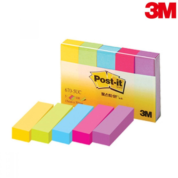 3M 포스트잇 플래그 670 5UC 점착식메모지