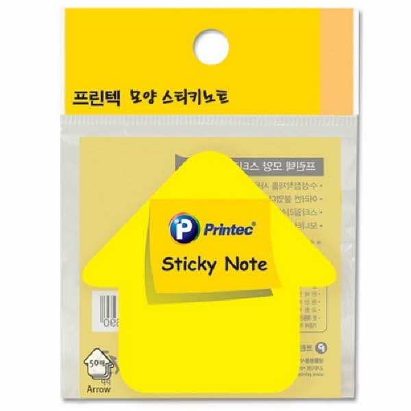 프린텍 DI016 스티키노트 모양 스티키 화살표 50매