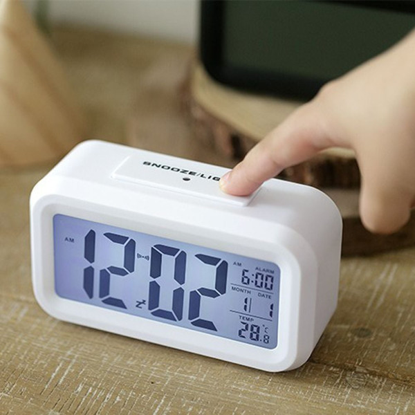 무소음 LCD 디지털 탁상시계