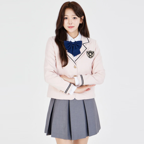 3버튼 블랙라인 핑크 세라복 프레피룩 교복세트