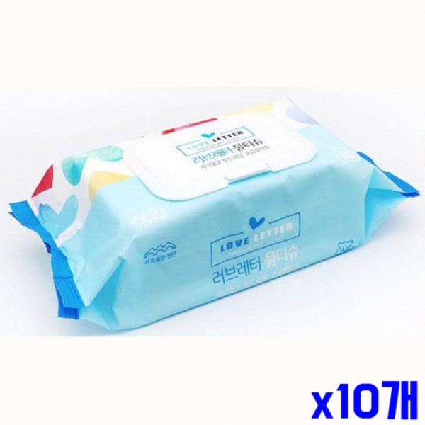 부드러운 물티슈 80매 캡형 408g X10개 유아물티슈