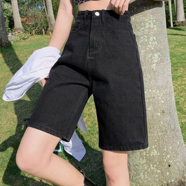 여성반바지 데님팬츠 캐주얼팬츠 데일리팬츠 빈티지 스타일 데님 숏 반바지