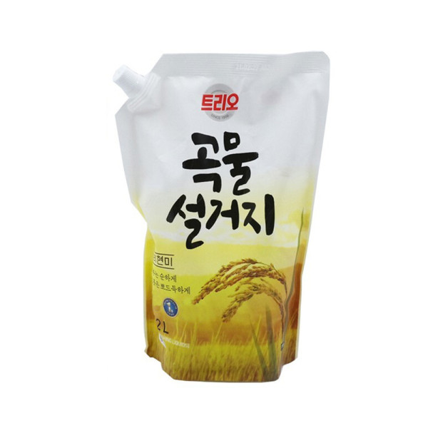 트리오 곡물설거지 우리현미 주방세제 1.2L 리필