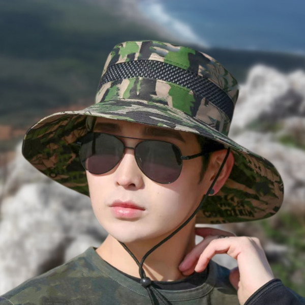 자외선차단 농사 등산 밀리터리 사파리 챙넓은 모자