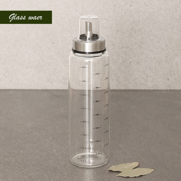 글라스 뚜껑 오일병 500ml