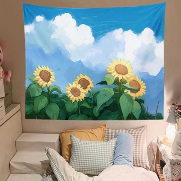 해바리기가림막포스터 다용도가림막포스터 100cmx75cm