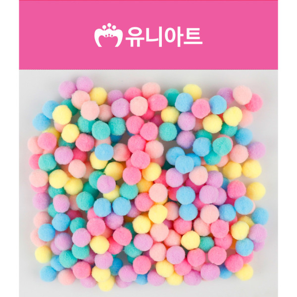 유니아트 퐁퐁 솜사탕 퐁퐁이 15mm 파스텔