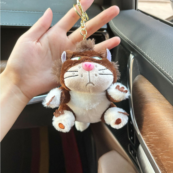 루시퍼 메리 고양이 플러시 인형 펜던트 키링
