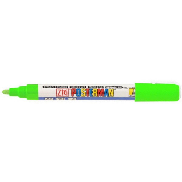 지그 포스터맨 수성 마카 2mm 형광그린