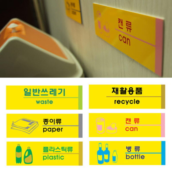 재활용품 포멕스 사인표지판 6종