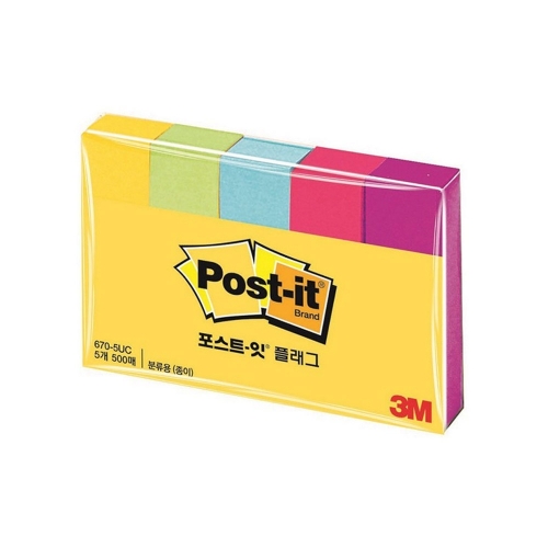 3M 포스트잇 페이지마커 670 5UC 50 15mm 100매 5패드