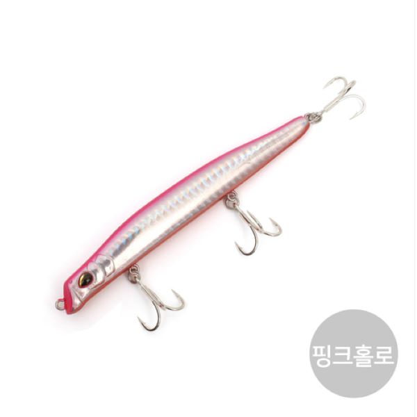 농어낚시 삼치낚시 루어 싱킹 18g 120mm 핑크홀로