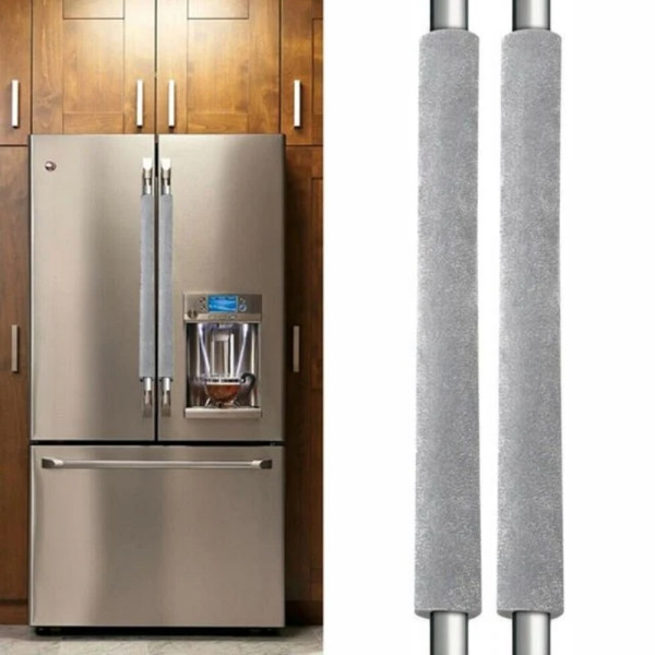 잔솔 냉장고 손잡이 커버 2P 패브릭 먼지 덮개 김치