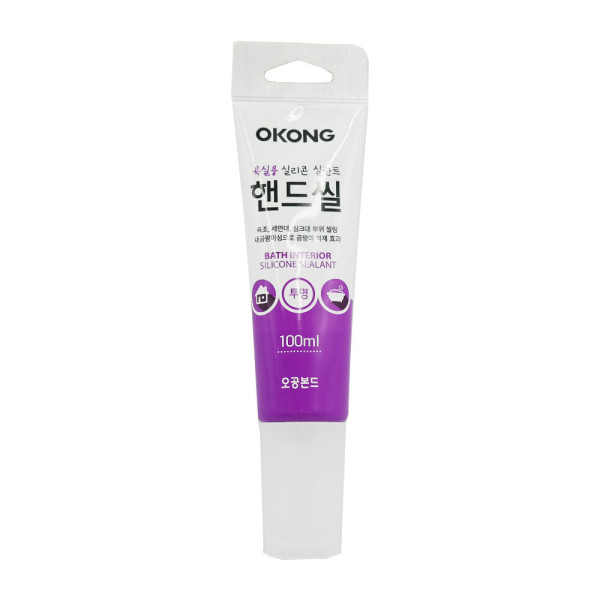오공 핸드씰 욕실용 실리콘 실란트 투명 100ml