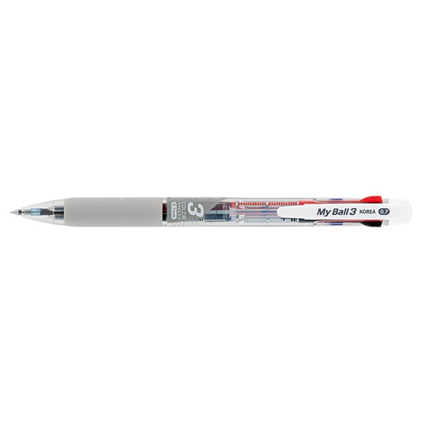 마이펜 마이볼 3색볼펜 그레이 0.7mm