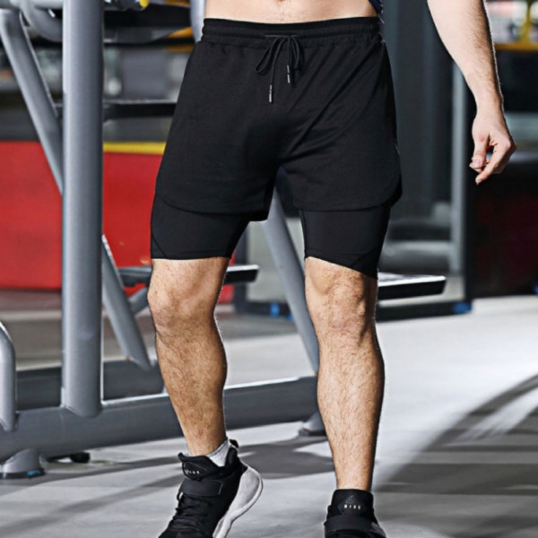 남성 레깅스 팬츠 일체형 블랙