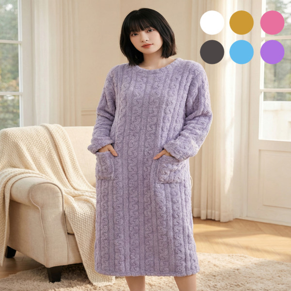 유니바운드 겨울잠옷 홈웨어 여성원피스 임산부원피스 실내복 임산부잠옷 여자잠옷 파자마파티