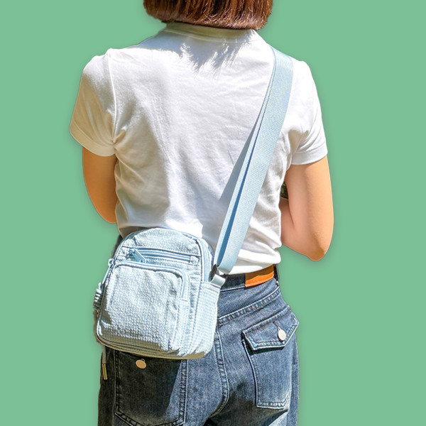 가벼운 여행용 미니 데일리 여름 크로스백 블루