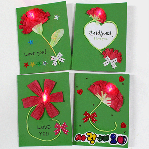 (SA) 내가꾸미는LED카네이션카드(5인세트)