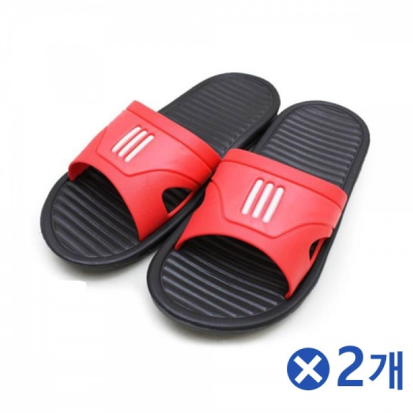 EVA 슬리퍼(레드) 실내화 사무실 베란다슬리퍼 2켤레