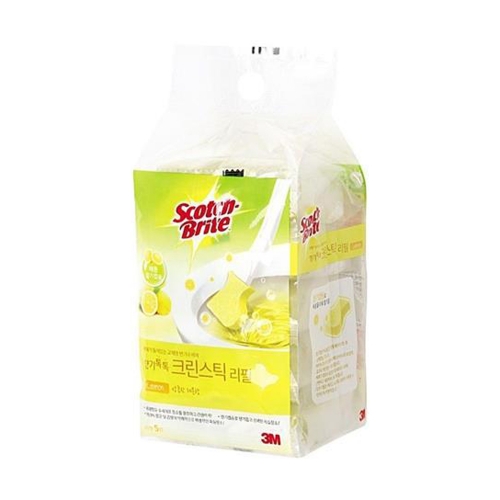 3M 향기톡톡 크린스틱 리필 레몬향 5개입 변기수세미